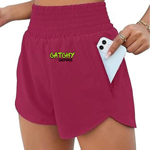 Short moulant de sport à séchage rapide pour hommes et femmes, pantalon de compression à taille élastique en toile - Product Image 5