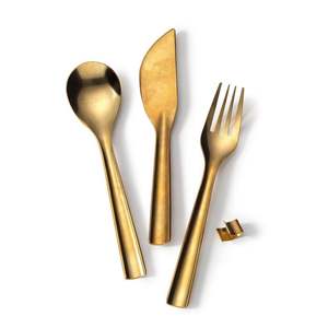 Ensemble résistant élégant de couverts en métal avec l'idéal de finition antique pour les services de restauration et les restaurants professionnels - Product Image 5