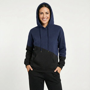 Sweat-shirts pour femmes avec logo personnalisé, couleur contrastée, coupe ample, streetwear, coton chaud, prix de gros en vrac - Product Image 1