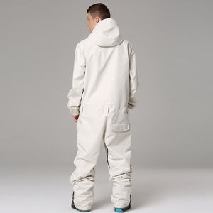 Vêtements de snowboard respirants de haute qualité personnalisés, vêtements de ski unisexes, combinaison une pièce, combinaison de ski avec fermeture éclair, polyester/nylon - Product Image 6