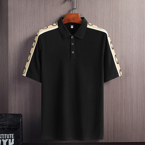 Meilleur vendeur polos d'été à manches courtes pour hommes Logo personnalisé maillot respirant anti-boulochage conception d'impression de couleur unie - Product Image 4