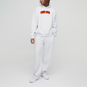 ¡Novedad de 2025! Sudadera holgada de gran tamaño con capucha y chándal holgado para correr, chándal de Color sólido con logotipo bordado personalizado - Product Image 4