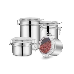 High Quality Stainless Steel Lid Shaker <b>Pourer</b> Rustproof Glass Base Canister for <b>Sugar</b> Dispenser Kitchen Food Storage Container - Product Image 6