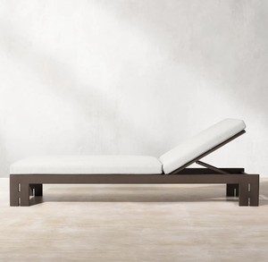 Lettino da esterno moderno in alluminio con <span class=keywords><strong>tavolino</strong></span> per piscina dell'hotel lettini da sole Chaise longue in alluminio - Product Image 2