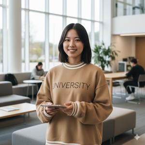 New Style Premium Oversized Chi Heorot <b>Turtleneck</b> Eco-Friendly Lined Loose Women's Casual Winter Front Private Label Sweatshirt - Product Image 3