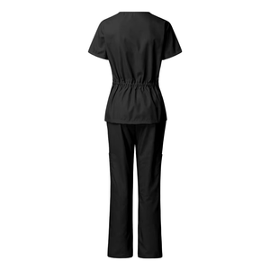 Best Seller Mujeres Enfermería Top y pantalones Set Scrubs Uniformes Conjuntos de manga corta Work Out Scrubs Sets - Product Image 4