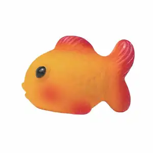 Small goldfish bath toys baby silicone