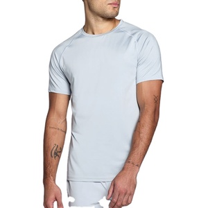 T-shirt de sport pour homme, coupe classique, manches courtes, en coton/fibre de bambou/élasthanne/polyester, pour la musculation, la course à pied et le fitness - Product Image 1