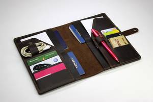 Portefeuille et étui à passeport en cuir véritable personnalisés, faits à la main PTH-0047 couverture longue longueur - Product Image 6