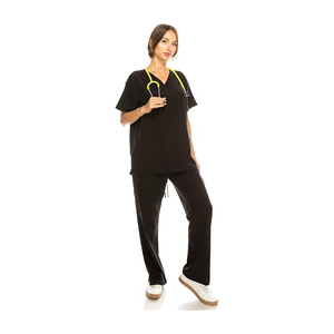 Haut de soins de santé Hanes pour femmes de haute qualité, chemises de gommage extensibles évacuant l'humidité, panneaux latéraux côtelés - Product Image 6