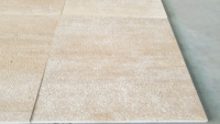 Carreaux de travertin doré Toscane moderne 2024, 60x60cm, 30.5x61cm, pour extérieur, villa, terrasse de piscine, antidérapants, veinage clair, brossé