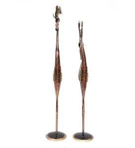 Sculpture animalière en fer marron décor de table de chambre d'hôtel et de restaurant de luxe moderne pour mariage artisanat d'art décor à la maison intérieur moderne - Product Image 5