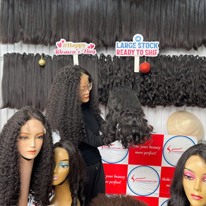 Perruque bouclée rebondissante Extensions de cheveux Style droit Remy cheveux humains du Vietnam - Product Image 3