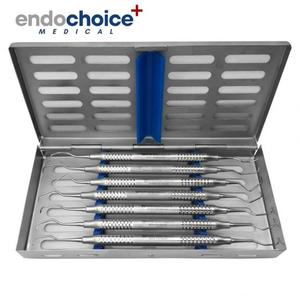 Juego de curetas Gracey de acero inoxidable de alta calidad, 7 curetas periodontales para Limpieza de dientes, Instrumentos dentales manuales - Product Image 5