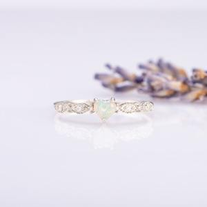 Handmade 925 Sterling Silver Boho Style <b>Ring</b> with <b>Opal</b> Gemstone Trending Jewelry for Women's Wedding Gift for Her - Product Image 4