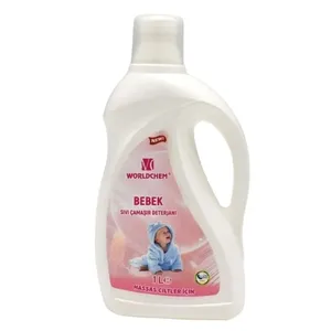 Worldchem-赤ちゃんの敏感なスキンに適したハラールリキッドベビーランドリー洗剤1Lリキッドベビー洗剤-ハラ