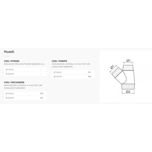 Rama Lateral de 3 Vías Tecnosystemi para Tuberías de Aire Acondicionado por Conductos, Pieza para Sistemas HVAC - Product Image 3
