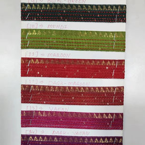 Bordure classique en dentelle de Satin pour vêtements de Couture vêtements ethniques décor festif options de gros prêt pour les commandes en gros - Product Image 2