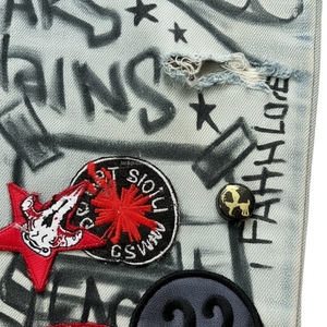 กางเกงยีนส์เดนิมทรงหลวมพิมพ์ลายกราฟิกเอวกลางสไตล์ Y2K ระบายอากาศได้ดี แฟชั่นสตรีทแวร์ผู้ชาย แต่งผ้าแบบแพทช์เวิร์ค ฮิปฮอป ทันสมัย ไซส์ใหญ่ ใส่ได้ในฤดูร้อน - Product Image 5