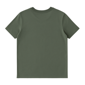 Camiseta Corta de Cuello Redondo para Mujer, Color Verde Bosque, 100% Algodón Orgánico de Lujo, Preencogido, Certificado GOTS, Premium, Suave y Transpirable - Product Image 2