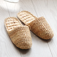 Nouveauté pour l'été 2023, pantoufles en herbe de mer écologiques faites à la main, chaussures pour sauna ou bain, fabrication artisanale au Vietnam