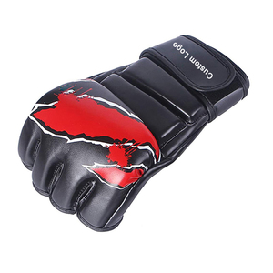ถุงมือ MMA ระดับมืออาชีพสำหรับการฝึกซ้อมต่อสู้-หนังทนทาน ระบายความชื้นได้ดี น้ำหนักเบา สายรัดข้อมือปรับได้ กันลื่น ใช้กลางแจ้ง - Product Image 3