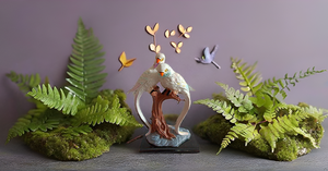 รูปปั้นนกเรซินคู่รักนกน่ารักของขวัญคู่รักแสนโรแมนติกสำหรับตกแต่งที่บ้านสำนักงานสวนสำหรับใช้ในร่ม/กลางแจ้ง - Product Image 3