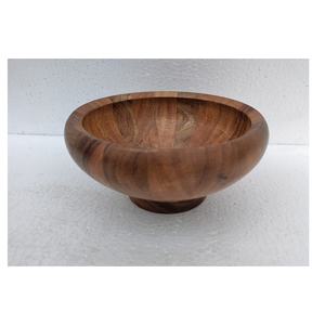 Cuenco de madera de Acacia ecológico hecho a mano 100% 100% pulido a prueba de fugas para ensalada de frutas desechable para uso en fiestas de Hotel en casa - Product Image 3