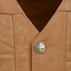 Chaleco de Motociclista para Hombre, Talla Grande, Spandex/Nylon, Cuello Redondo, Estilo Occidental, Casual, Invierno, Cierre de Cremallera, Novedad 2024 - Product Image 4