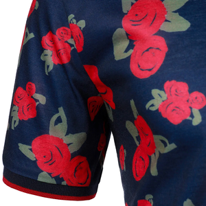 Promotional Plus Size <b>Men's</b> Polo <b>Shirts</b> Custom <b>Floral</b> Printed All Over Solid Color Short Sleeve Stylish Polyester Polo <b>T</b>-<b>Shirts</b> - Product Image 5