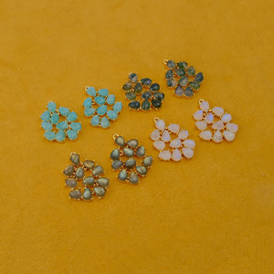 สร้อยคออัญมณีธรรมชาติจี้หยดน้ำฝนอเมซอนชุบทองป้องกันการเสื่อมเสียทำด้วยมือ - Product Image 6