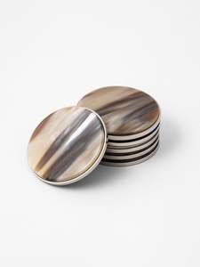 Posavasos cuadrados de cuerno de suministro de fábrica al por mayor, utensilios de cocina hechos a mano, posavasos de té de cuerno Natural de mesa, Juego de 4 alfombrillas y almohadillas - Product Image 5