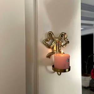 Soporte de luz de té de cristal moderno, Material de latón, respetuoso con el medio ambiente, hecho a mano, boda y Navidad, decoración del hogar - Product Image 6