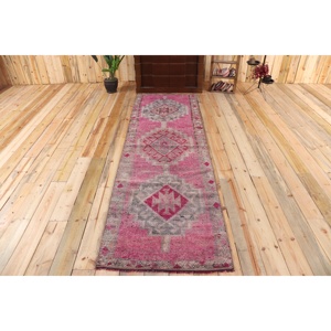 2.7x9.2 ft Vintage <b>Runner</b> Rug, Turkish <b>Red</b> Southwestern Rug - Product Image 1
