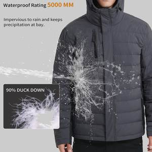 Para-jumper Jackets <b>Men</b> Jacket Winter Waterproof Stand Collar Woolen Puffer Jacket OEM Puffer Coat Winter HY-BRIDS SWEAT - Product Image 3