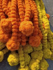 Beautiful Yellow and Orange Color Artificial Marigold Mala <b>for</b> Wedding <b>Decoration</b> Party Favor Festival <b>Decoration</b> At Best Price - Product Image 4