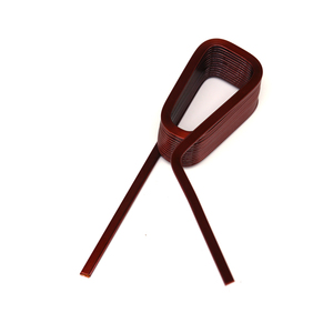 Bobine plate en <span class=keywords><strong>cuivre</strong></span> à ressort, fil ovale brun châtain profond, multicouche, distribution uniforme, faible perte de signal, électronique - Product Image 1