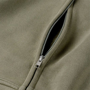 Sweat à capuche à fermeture éclair surdimensionné 100% coton personnalisé Boxy Streetwear Sweat à capuche d'hiver à double fermeture éclair lourd de haute qualité brodé - Product Image 3