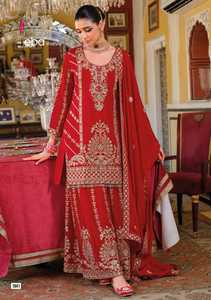 ชุดชินอนปักลายสำหรับผู้หญิงแฟชั่นผู้ผลิตและผู้จัดจำหน่ายจากอินเดียในอัตราที่ต่ำที่สุด - Product Image 2