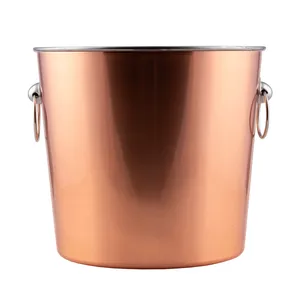 Cubo de Hielo Metálico con Acabado de Cobre de Calidad de Exportación para Hoteles y Restaurantes, Enfriador de Botellas de Vino de Lujo para Fiestas, Bares y Eventos - Product Image 3
