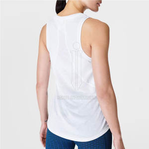 Camiseta sin mangas de alta calidad para mujer, camiseta sin mangas de algodón 100% de algodón y poliéster para ropa de gimnasio para mujer - Product Image 2