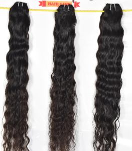 Vente en gros de cuticules alignées en Inde, extensions de cheveux humains, traitement chimique vierge du temple, logo personnalisable, vague naturelle, bon marché - Product Image 1