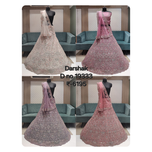 Lehenga choli ปักอย่างหรูหราในสีสดใสสำหรับงานแต่งงานงานหัตถกรรมผ้าไหมแบบดั้งเดิมสำหรับสาวๆ - Product Image 4