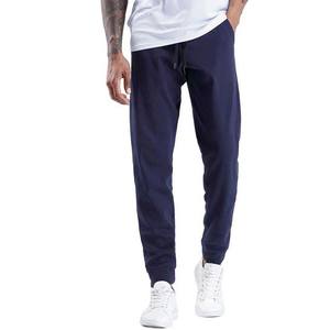 Bleu marine léger toile élastique taille moyenne pantalon de jogging pour homme respirant OEM sur mesure style High Street - Product Image 3