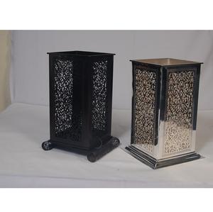 Customized <b>Black</b> Metal 3 <b>Pillar</b> <b>Candle</b> Holder Handmade Embossed Design For Home Table Decoration Brass <b>Candle</b> Holder wholesale - Product Image 2