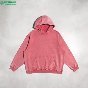 Sweat à capuche unisexe oversize 500 GSM en molleton de coton bouclette respirant et écologique, style streetwear vintage pour l'hiver - Product Image 3