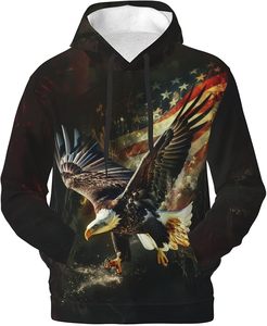 Sweat à capuche cool pour hommes-Sweat-shirt drôle imprimé 3D avec de grandes poches-Design à capuche fantaisie - Product Image 1
