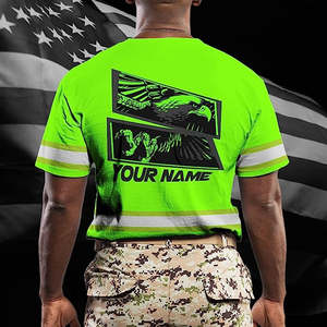 Camiseta deportiva OEM con ribete reflectante hecha a medida, manga corta de punto ligero, secado rápido, nuevo diseño, impresión personalizada - Product Image 5