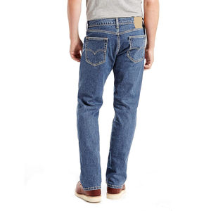 Jeans en denim pleine longueur de haute qualité délavé léger pour hommes - Product Image 6