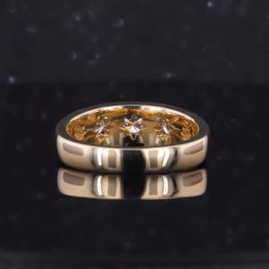Anillo de Compromiso de Lujo con Diseño de Estrella y Cinco Piedras de Moissanita para Hombre, Corte Brillante Redondo, Anillo de Boda, Proveedor Mayorista - Product Image 1
